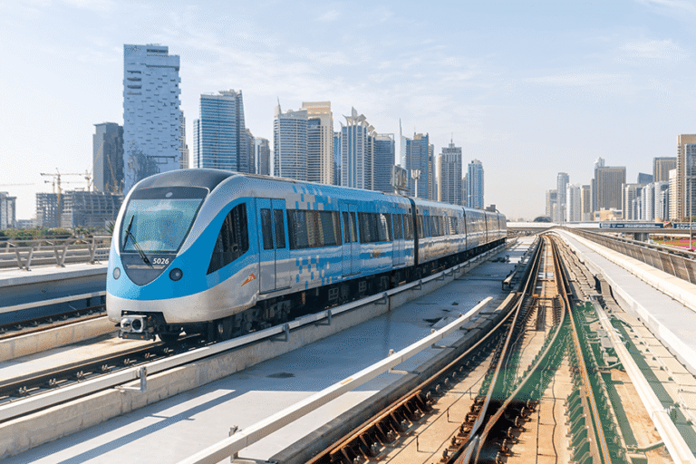 Dubai Metro Blue Line: Route, Stations, Map & Opening Date – modern metro train and station network in Dubai