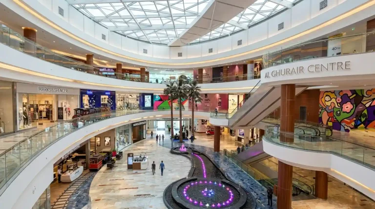 Al Ghurair Centre Dubai food court with restaurants and family dining area