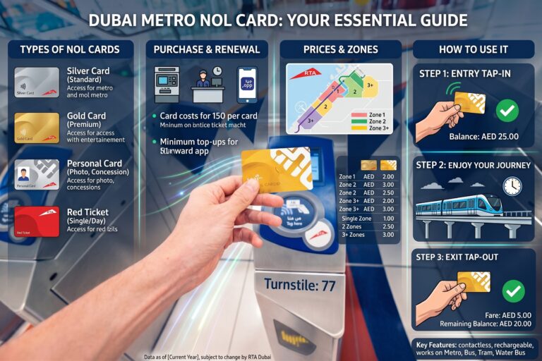 Dubai Metro Nol Card: Types, Prices and How to Use It Dubai Metro Nol Card types and prices in Dubai