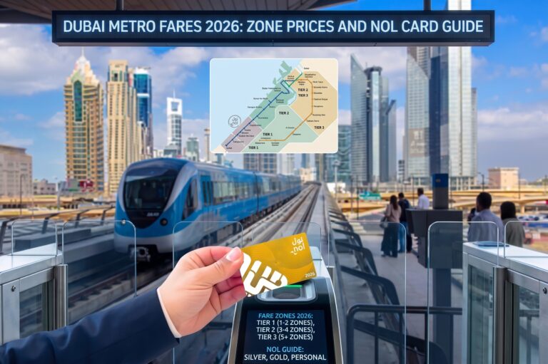 Dubai Metro Fares 2026: Zone Prices and Nol Card Guide Dubai Metro fares and Nol card pricing by zone in Dubai