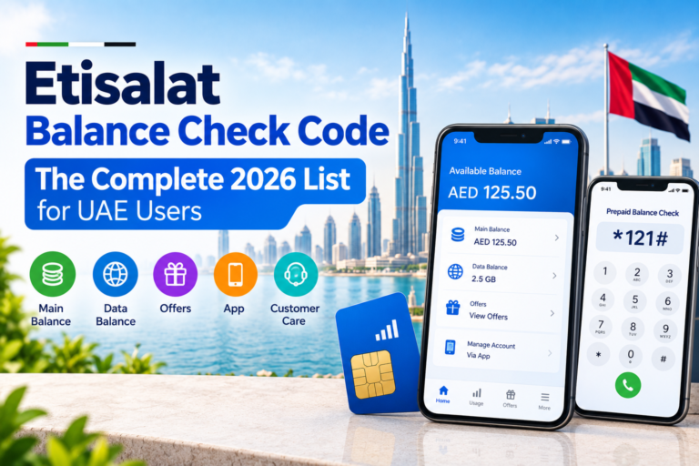 Etisalat Balance Check Code: The Complete 2026 List for UAE Users etisalat balance check code