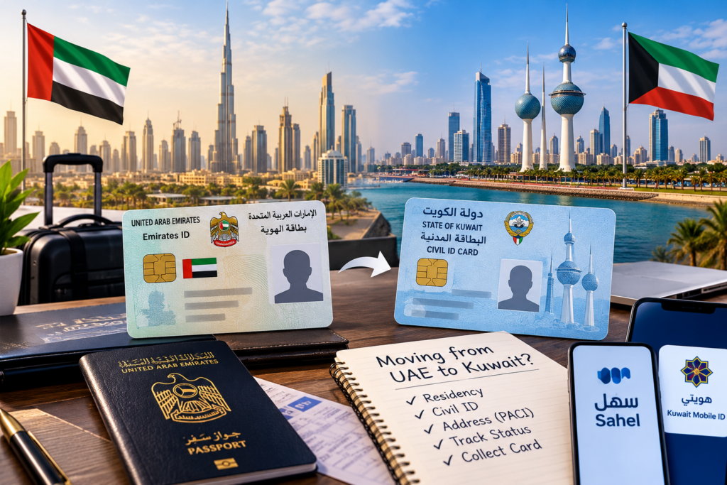 Kuwait Civil ID vs Emirates ID comparison for UAE residents moving to Kuwait